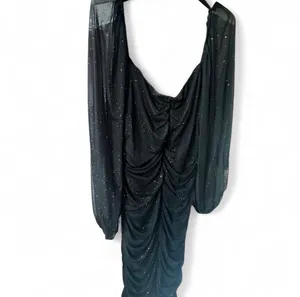 B Darlin Black bodycon homecoming dress with sleeves thumbnail 2