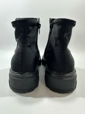 Unisa Black Faux Suede Chelsea Combat Lug Sole Ankle Boots Stretch Sz 9 M Goth thumbnail 8