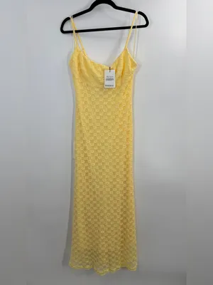 Bardot Adoni Mesh Maxi Dress in Canary Yellow thumbnail 6