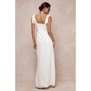 NWT Lulus Your Sweetie White Tie-Strap Column Maxi Dress Women's Size Large thumbnail 2