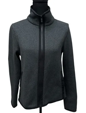 Lululemon Women's Its‎ Fleecing Cold Pullover Heathered Black / Black Size 8 thumbnail 1