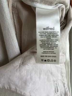 Aritzia Wilfred Linen Blend Cropped Trousers in Cream Size S thumbnail 5