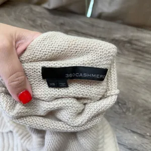 360‎ Cashmere Audra Graduating Stripe Texture Funnel Neck Sweater size xs thumbnail 4