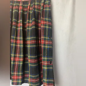 Vintage Sag Harbor Plaid Wool Midi Academia University Preppy Tartan Skirt thumbnail 2
