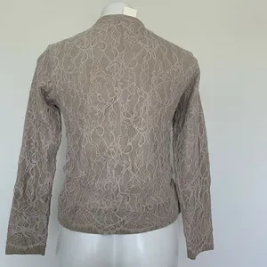 NEW Blue Life Light Beige Lace Zip Jacket Blazer Mandarin Collar jacket XS XSMAL thumbnail 8