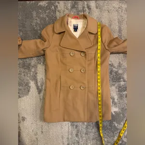 GAP Women's Camel Double-Breasted Pea Coat thumbnail 6