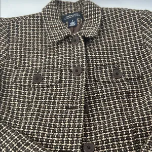 Jones New York Black and White Tweed Blazer thumbnail 4