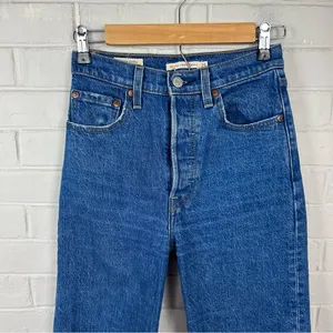 Levi’s Ribcage Straight Ankle Classic Wash Jeans Size 24 thumbnail 5