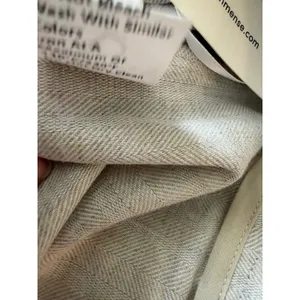 Commense NWT Herringbone Wide Leg Pants Women Small Beige Linen Blend Pleated S thumbnail 6