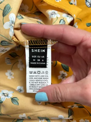 SHEIN Mustard Yellow Floral Maxi Skirt thumbnail 4