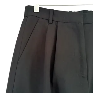 Abercrombie & Fitch Sloane Tailored Wide Leg Pants Black Pleated High‎ Rise 28/6 thumbnail 4