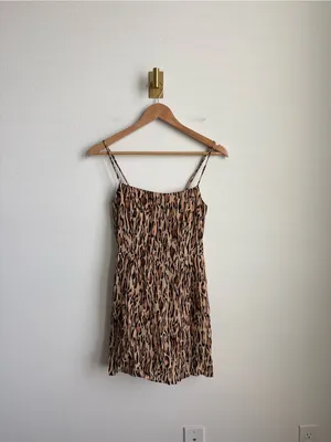 Aritzia Sunday Best Chiara Leopard Print Mini Dress Size 2 thumbnail 2