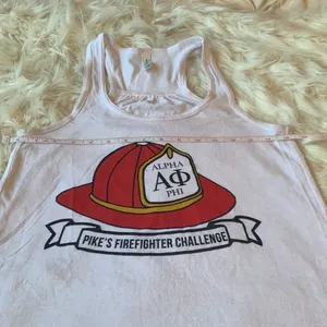Women’s Alpha Phi & Pike Sorority Firefighter Challenge Tank Top Size Small thumbnail 2