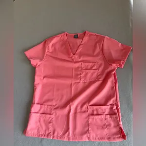Women's NEW Salmon Colored Two Piece Scrub Set Size S #260763 thumbnail 12