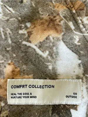 Comfrt Neutral Tie-Dye Teddy Hoodie Jacket in Beige & Tan thumbnail 6