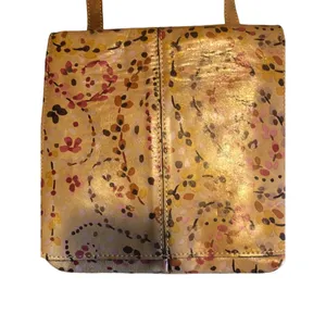 Patricia Nash Grenada Floral Print Painted Tan Crossbody Italian Leather Boho thumbnail 6