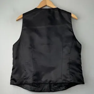 Jacqueline Ferrar Womens Size Large Black Leather Vest Steampunk Biker Moto Goth thumbnail 3