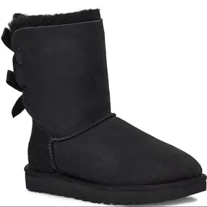 Ugg Black Bailey Bow II 2 Short Calf Winter Boots 7 thumbnail 7