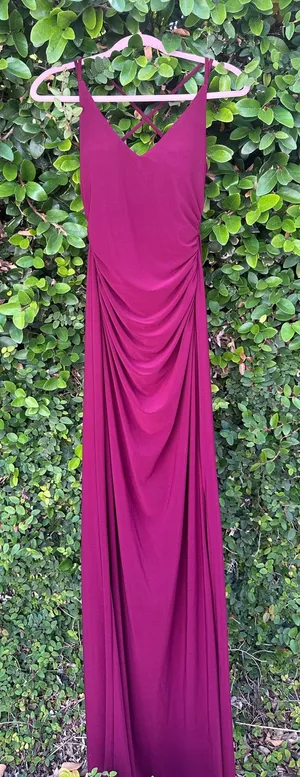 Laundry by Shelli Segal ✨maroon cocktail maxi dress thumbnail 1