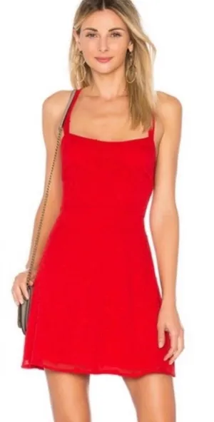 Revolve By The Way Mikayla Red Star Mini Dress Women’s Small thumbnail 1