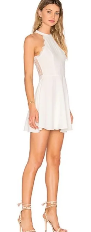 NWT‎ NBD gimme more lace white mini dress Sz M revolve thumbnail 1
