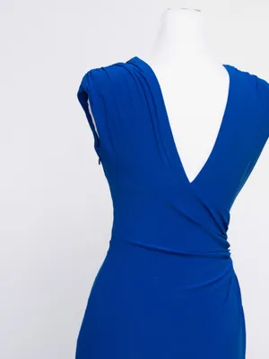 Betsy & Adam - Draped V-Neck Side Slit Gown‎ thumbnail 11