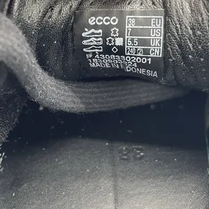 ECCO Womens Size 7 Shoes Black Soft‎ Perforated Leather Low Top Lace Up Sneakers thumbnail 6