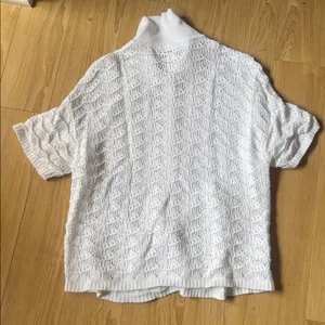 LOFT White Knit Cardigan thumbnail 3