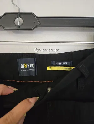 Maeve The Colette Cropped Wide-Leg Pants Black thumbnail 7