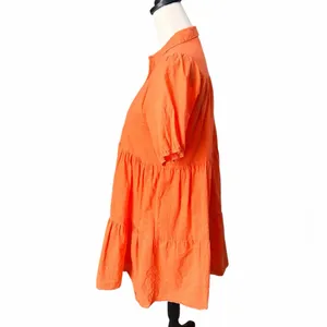 HYFVE Short Sleeve Dress Orange Medium thumbnail 2
