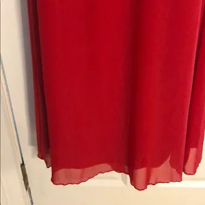 Red Cutout Maxi Dress Sleeveless Formal Evening Gown Size 0 thumbnail 5