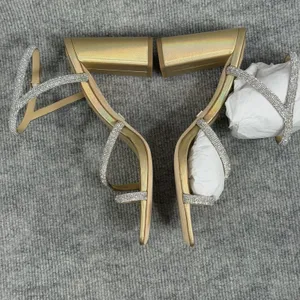 Badgley Mischka Size-8.5M Dalilah Ankle Strap High Heel Sandals Pale Gold $245 thumbnail 5