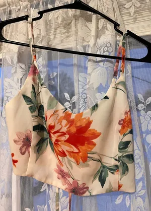 Lulus floral print two-piece maxi dress thumbnail 1