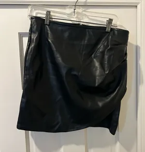 Leather skirt Black Size L thumbnail 1
