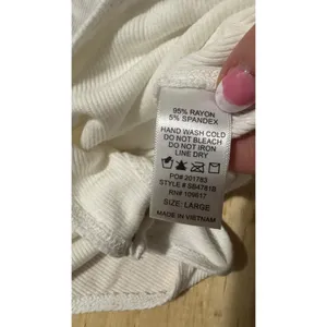 Saints 21 White Ribbed Mock Neck Puff Sleeve Bodysuit Large‎ Womens thumbnail 3