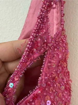 {M} Scala Fuchsia Sequin Halter Gown thumbnail 8