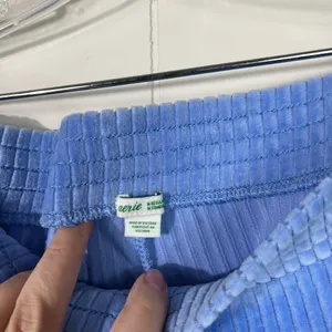 Aerie Bright Blue Corduroy Ribbed Material High Rise Flare Pull On Pants Medium thumbnail 3