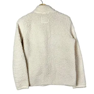 Abercrombie & Fitch Ivory Sherpa Quarter Zip Pullover Sweatshirt M‎ thumbnail 2