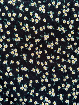 SheIn Maternity Black Lace-Trim Camisole Tank Top with White Daisy Print thumbnail 6