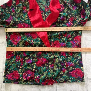 Vintage Victorias Secret Gold Label 90s Satin Floral Pajamas Set Sz M (Flaws) thumbnail 5