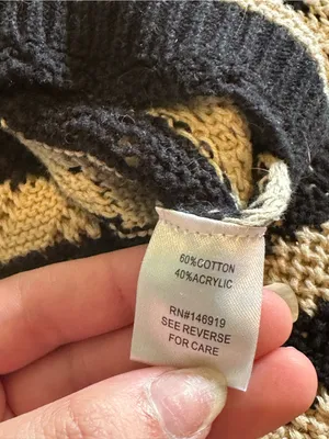 Black and Cream Striped Knit Sweater and Skirt Set Cottage thumbnail 6
