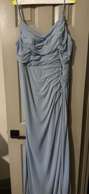 Azazie Dusty Blue Dress Bridesmaid thumbnail 1