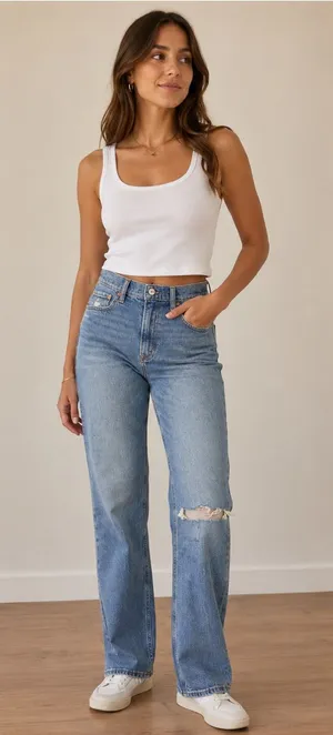 Abercrombie & Fitch The ’90s Slim Straight Ultra High Rise Jeans Size 27 EUC thumbnail 1