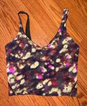 lululemon athletica Purple Multi Abstract Crop Tank thumbnail 1