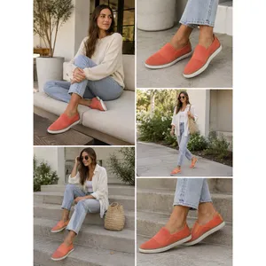 Ugg Sammy Slip On Comfort Knit Sneakers Coral Women's Size 7 thumbnail 2