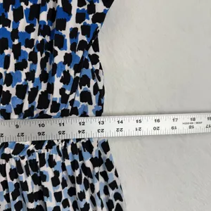 Susana Monaco Womens Dress, Sleeveless, Blue‎ Black Print, Size Large thumbnail 3
