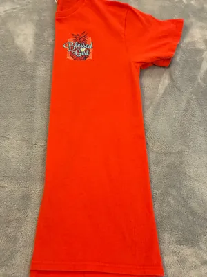 Women’s Delta Pro Weight Orange T-Shirt “Blessed Girl” Size Small 100% Cotton thumbnail 8