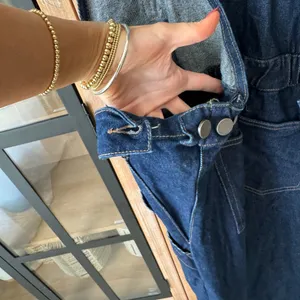 ASOS denim overalls straight leg dark wash jeans inky dungarees jumpsuit thumbnail 8