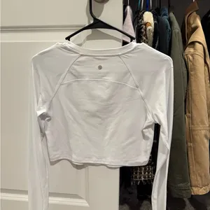 CRZ YOGA White Cropped Long Sleeve Tee thumbnail 2