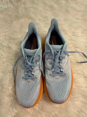 Hoka Clifton 8 Women's Light Blue and Orange Running Sneakers size 9.5 thumbnail 3